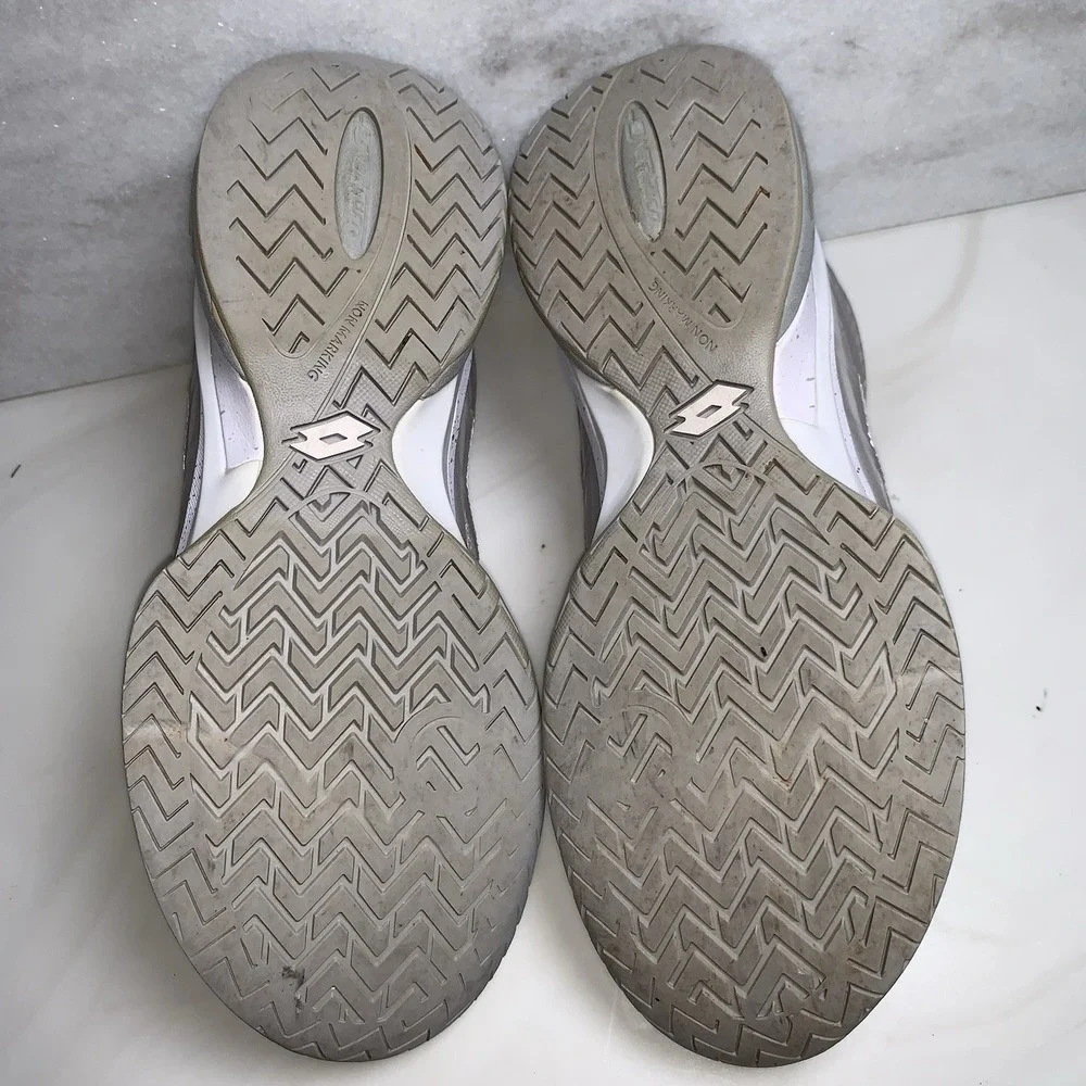 Lotto Mirage 300 III Speed Court Tennis Shoes White Grey Women's Size 8‎